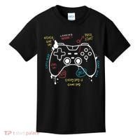 Gamer Funny Gaming Remote Everyday Is Game Day Kids T-Shirt thumb 0
