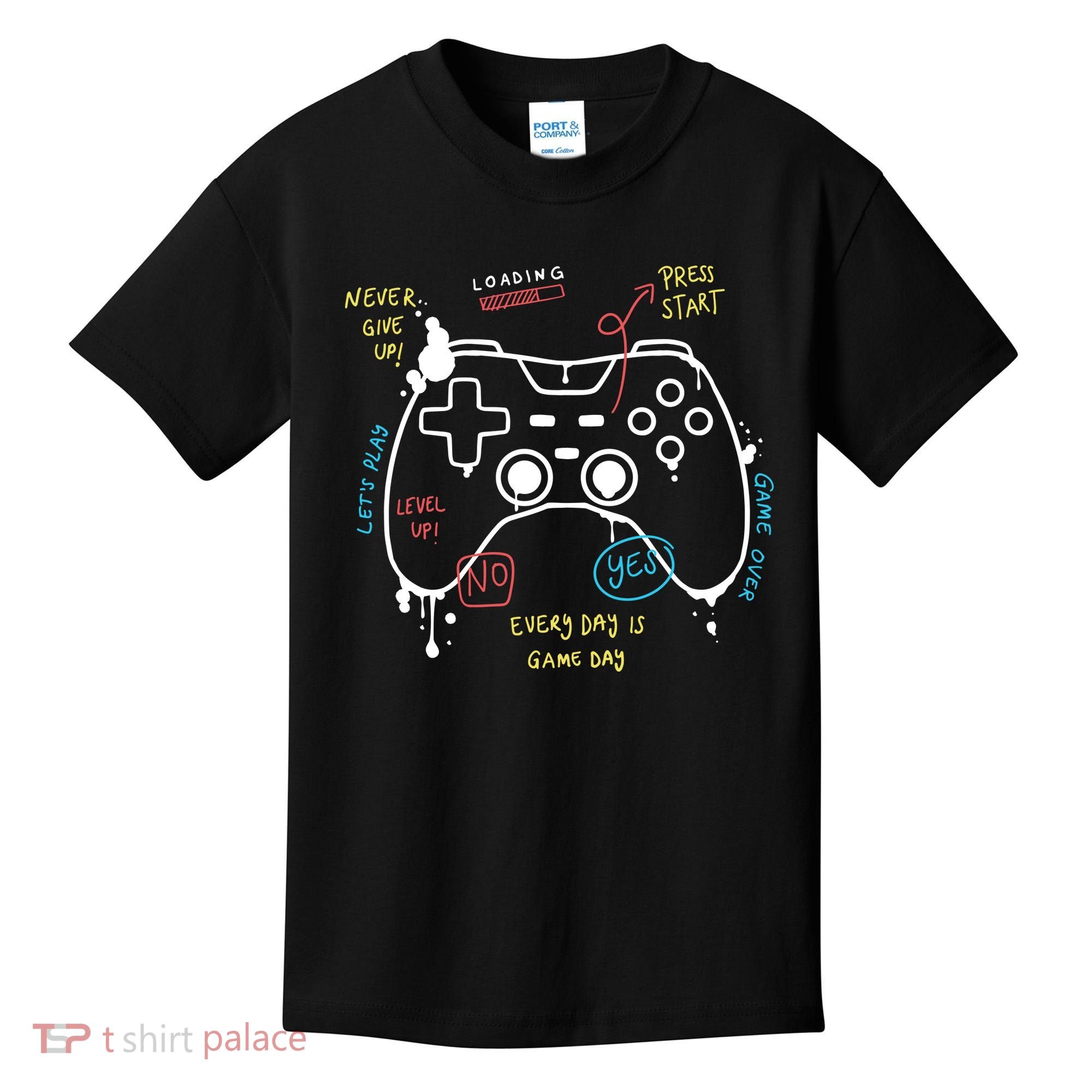 Gamer Funny Gaming Remote Everyday Is Game Day Kids T-Shirt