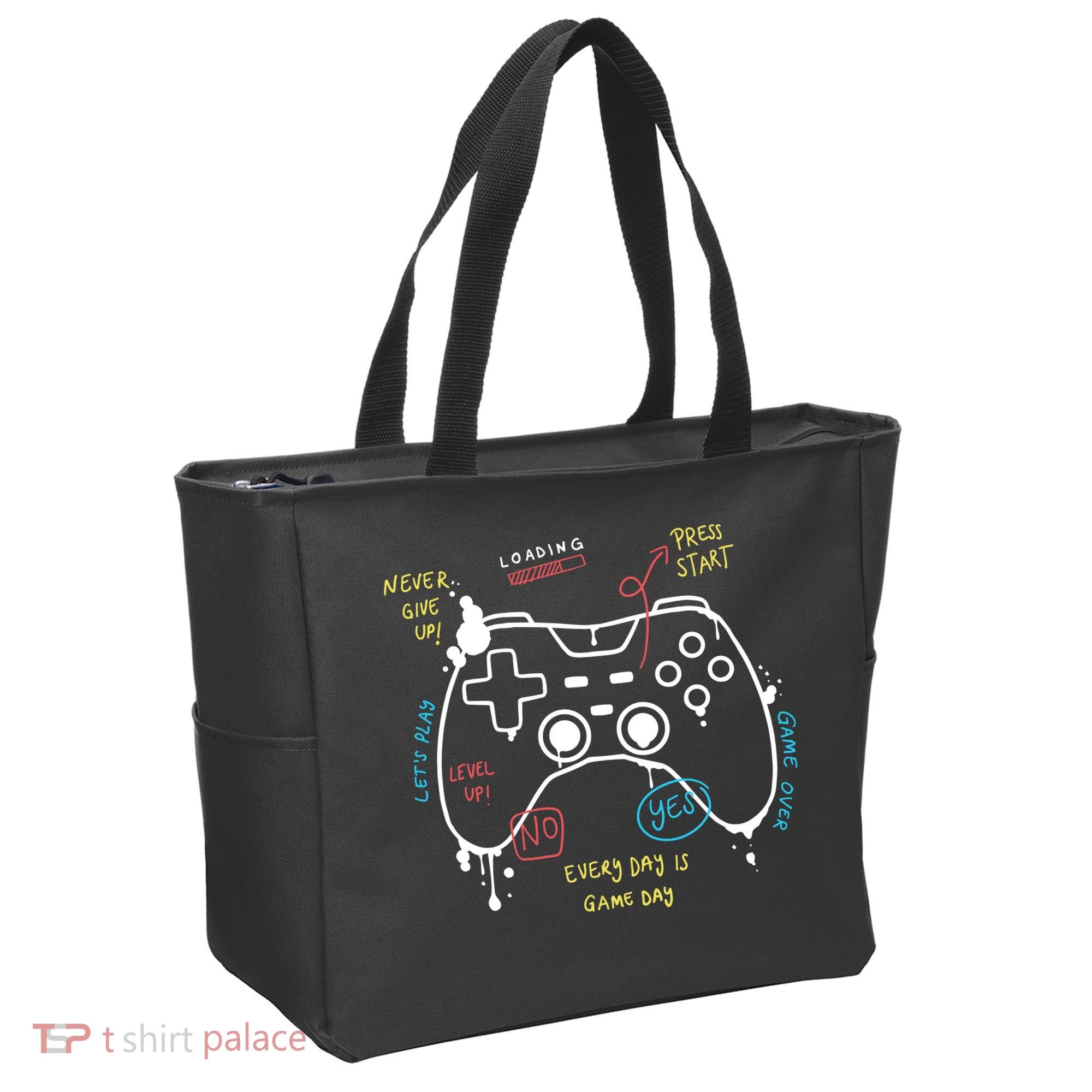 Gamer Funny Gaming Remote Everyday Is Game Day Tote Bag