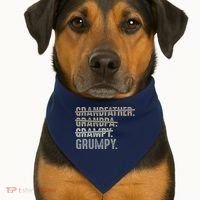 Grumpy For Grandfather Grandpa Grampy Grumpy USA-Made Doggie Bandana thumb 1