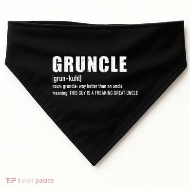 Gruncle for great uncle USA-Made Doggie Bandana