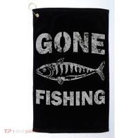 Gone Fishing Golf Towel thumb 0