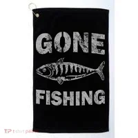 Gone Fishing Golf Towel thumb 0