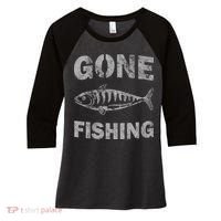 Gone Fishing Women's Tri-Blend 3/4-Sleeve Raglan Shirt thumb 0