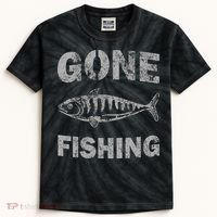 Gone Fishing Kids Tie-Dye T-Shirt thumb 0