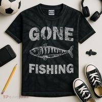 Gone Fishing Kids Tie-Dye T-Shirt thumb 2