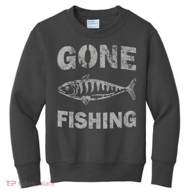 Gone Fishing Kids Sweatshirt