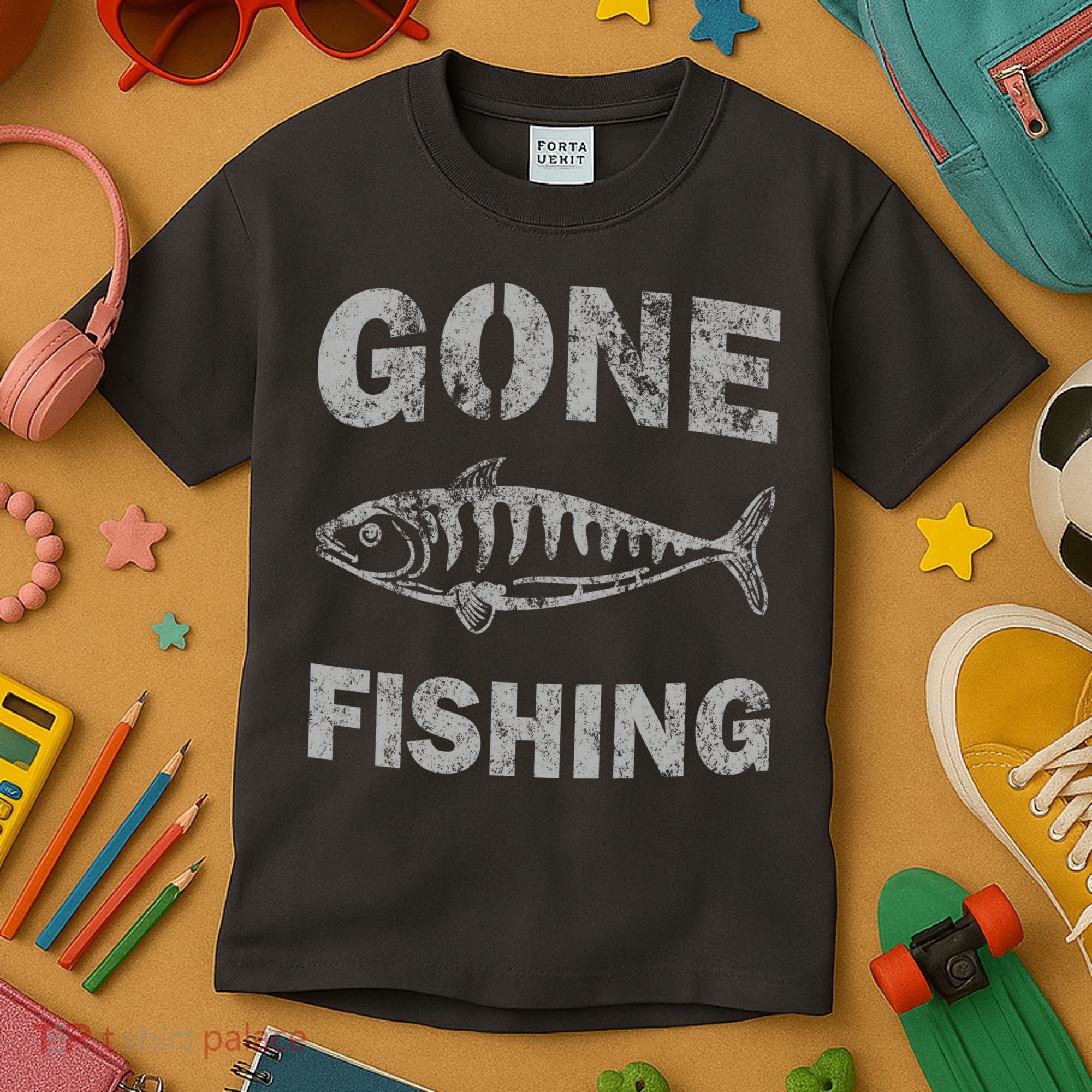 Gone Fishing Kids T-Shirt