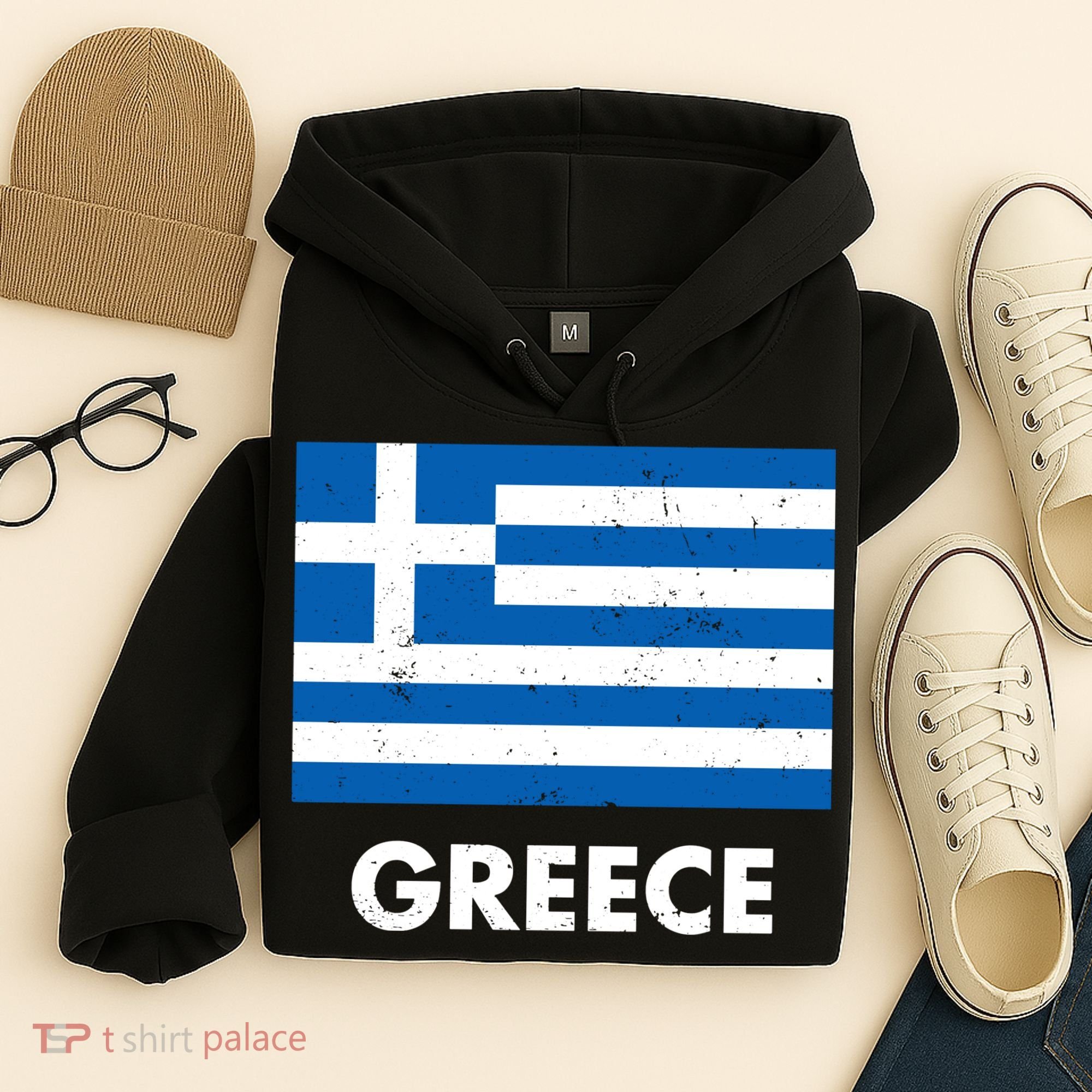 Greece Flag Greek Retro Hoodie