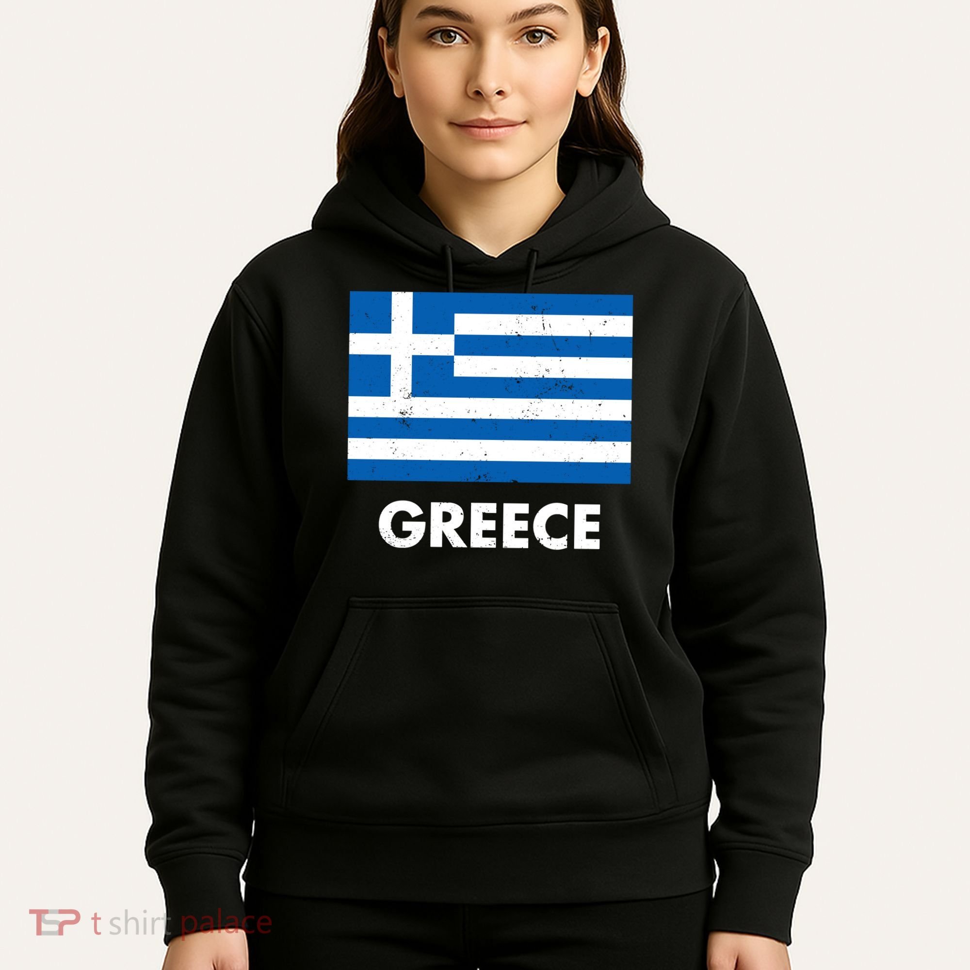 Greece Flag Greek Retro Hoodie