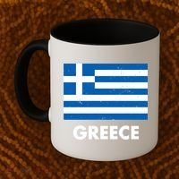 Greece Flag Greek Retro Coffee Mug thumb 2