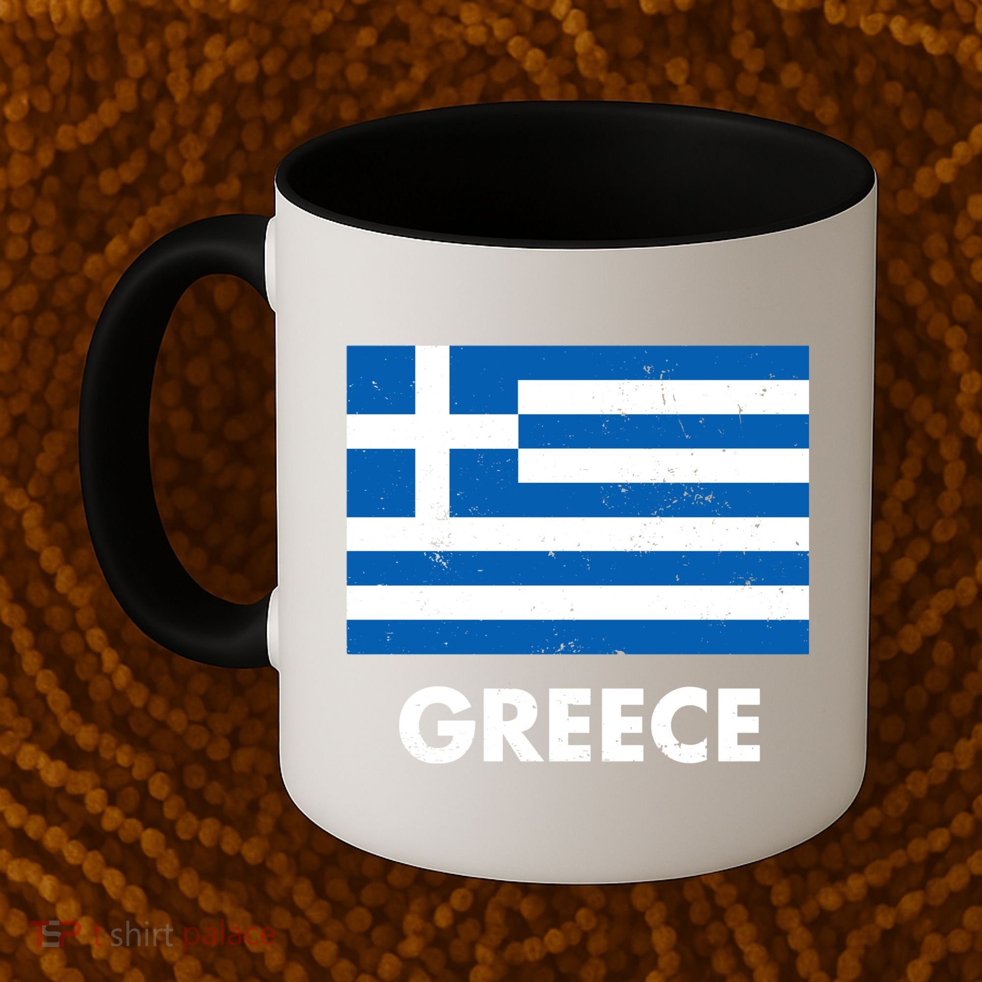 Greece Flag Greek Retro Coffee Mug