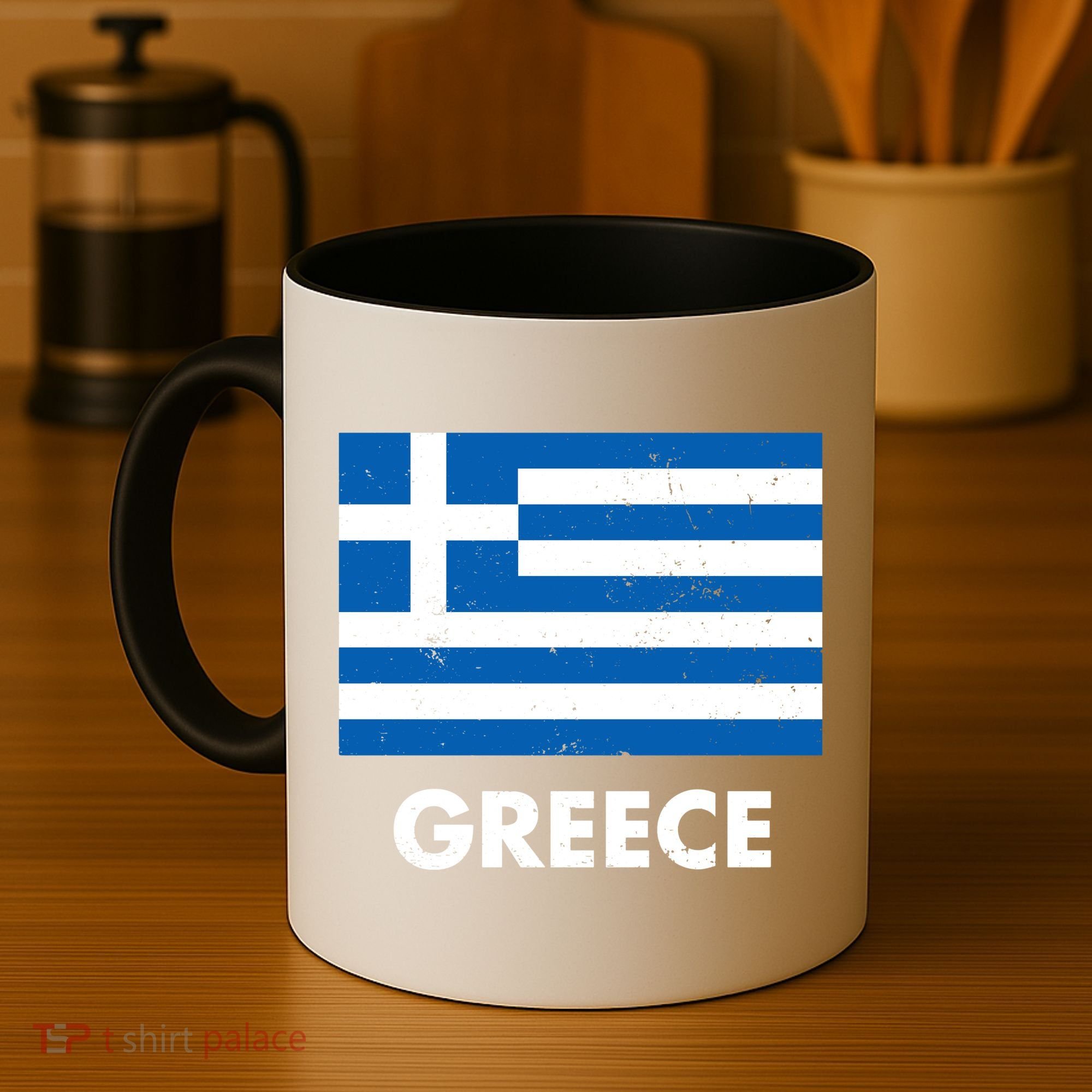 Greece Flag Greek Retro Coffee Mug
