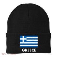 Greece Flag Greek Retro Beanie thumb 0