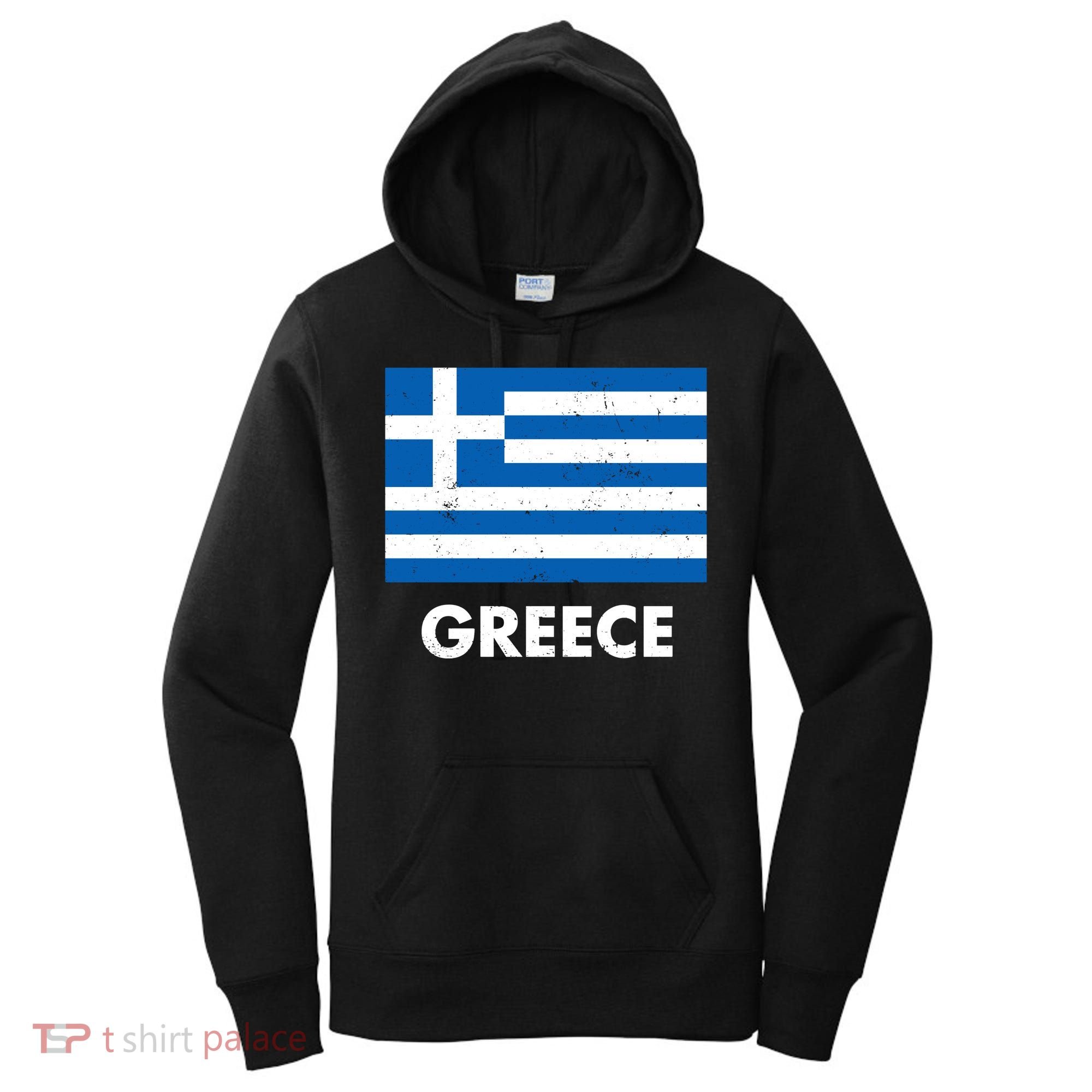 Greece Flag Greek Retro Women's Hoodie