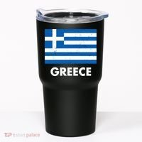 Greece Flag Greek Retro Tumbler thumb 0
