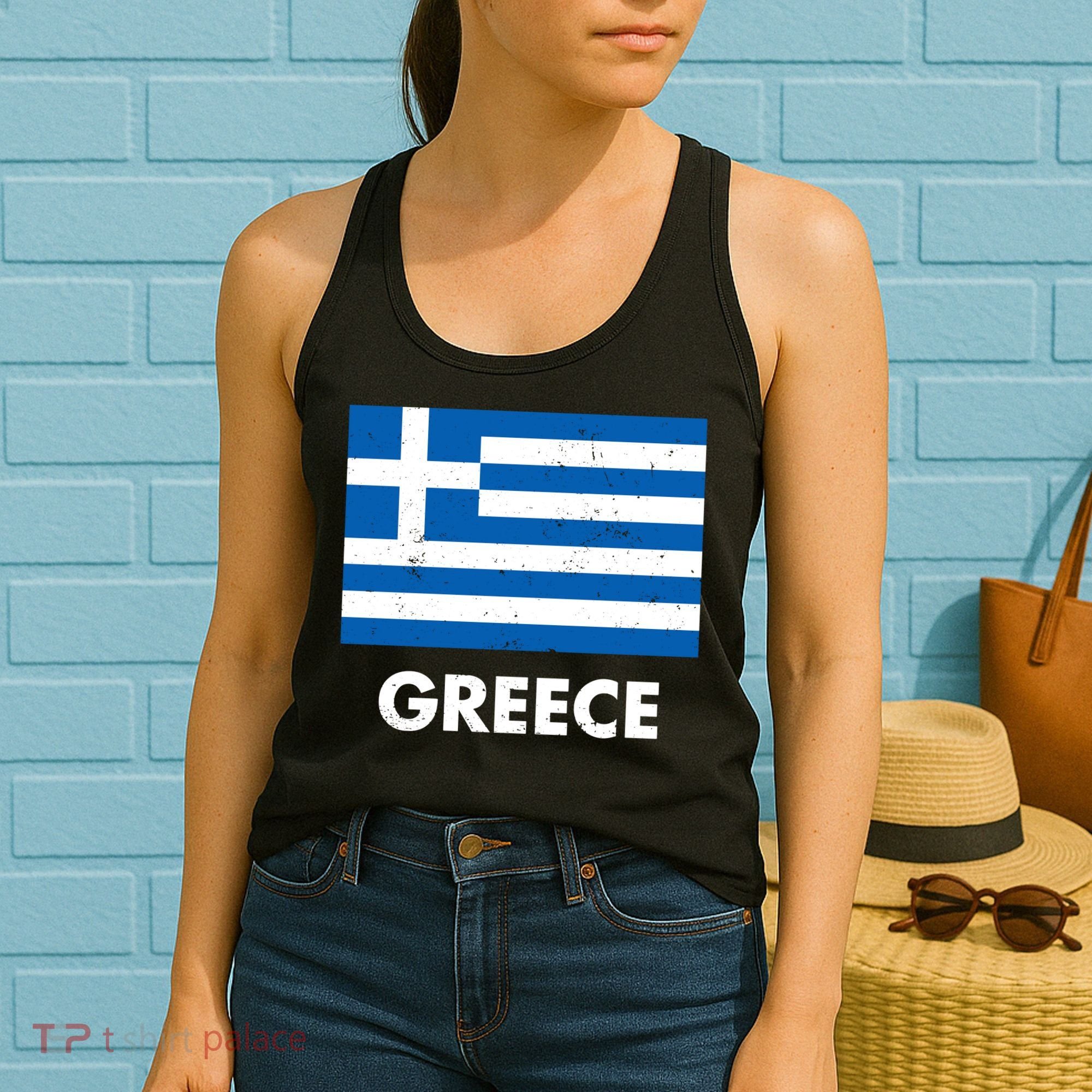 Greece Flag Greek Retro Women's Tank Top