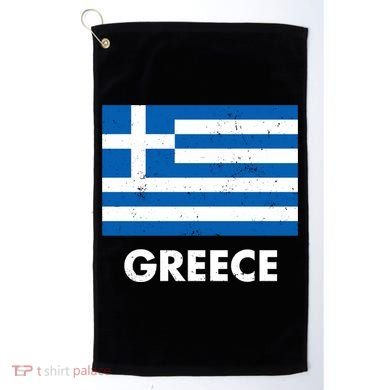 Greece Flag Greek Retro Golf Towel
