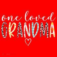 Grandma Funny Gift One Loved Grandma MotherS Day Gift Santa Hat thumb 1