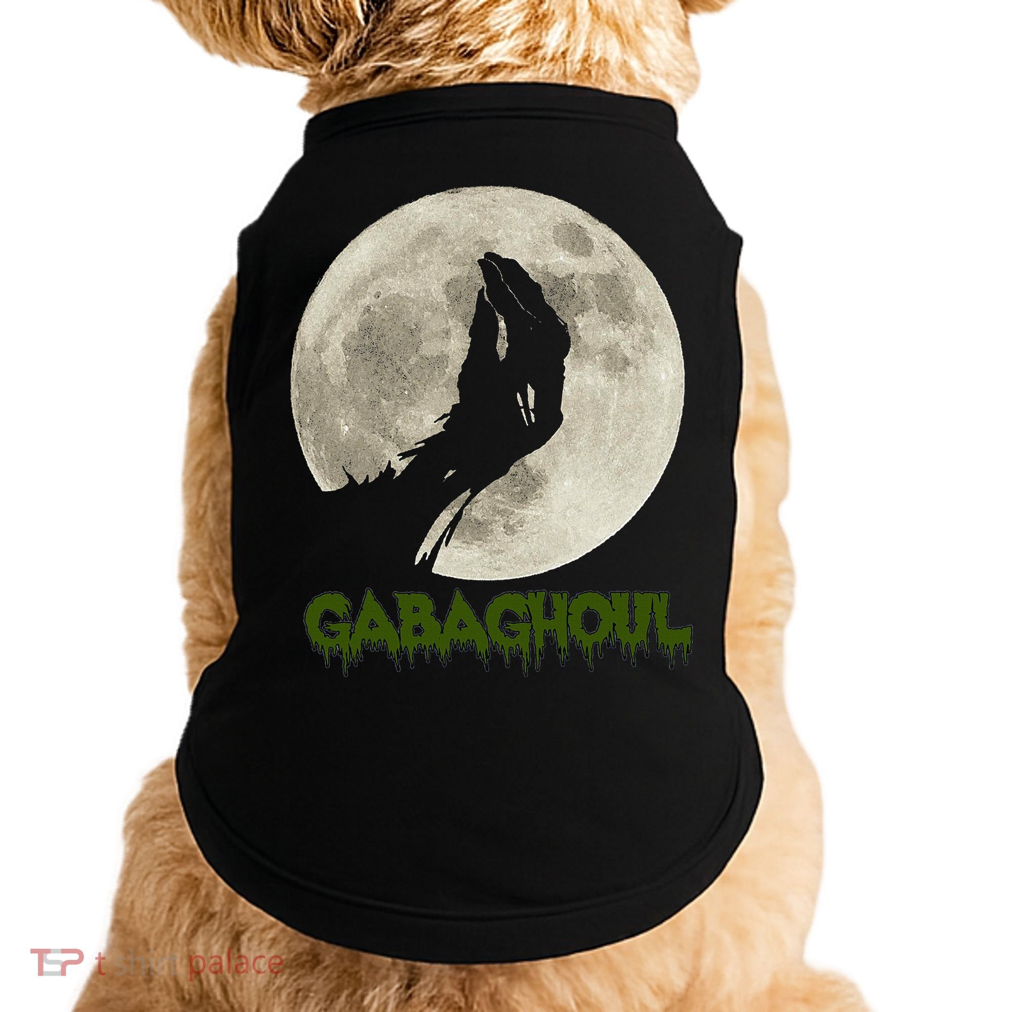 Gabaghoul Funny Hand Moon Halloween Doggie Tank