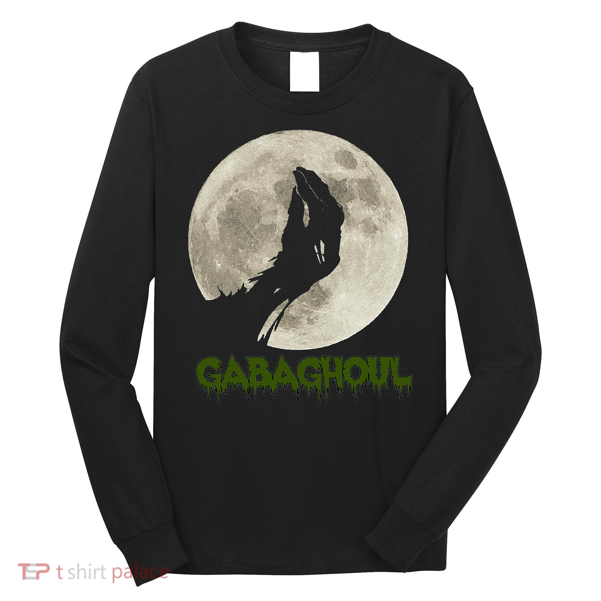 Gabaghoul Funny Hand Moon Halloween Long Sleeve Shirt