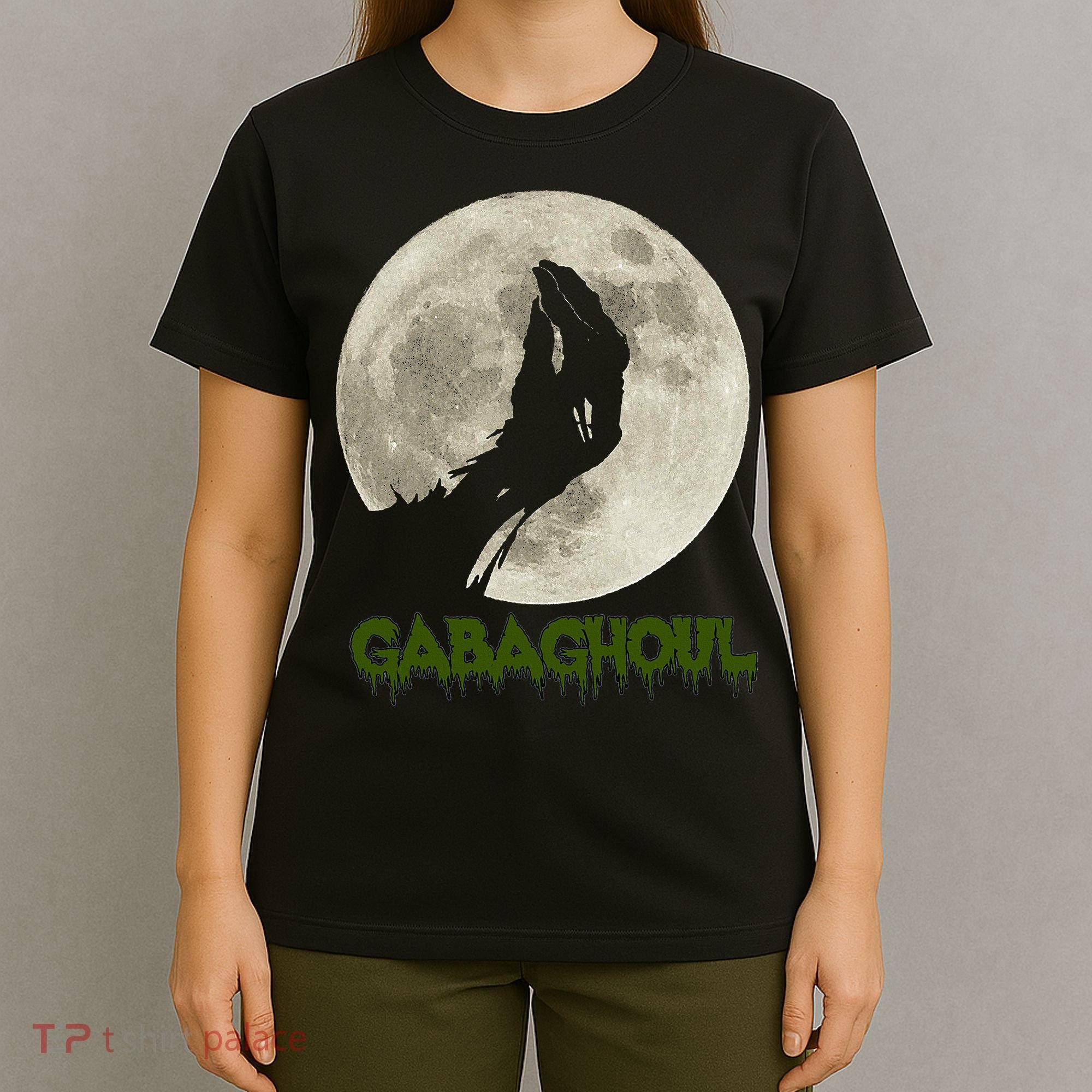 Gabaghoul Funny Hand Moon Halloween T-Shirt