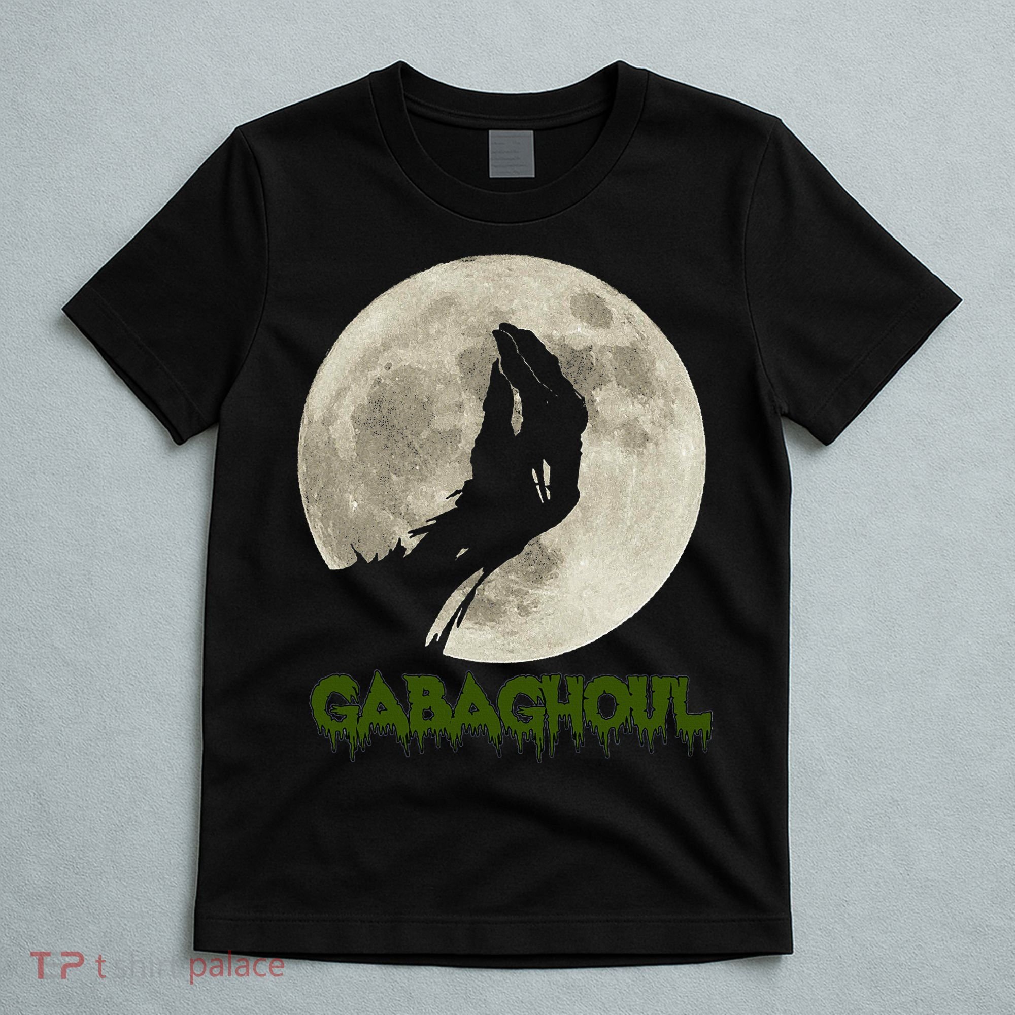 Gabaghoul Funny Hand Moon Halloween T-Shirt