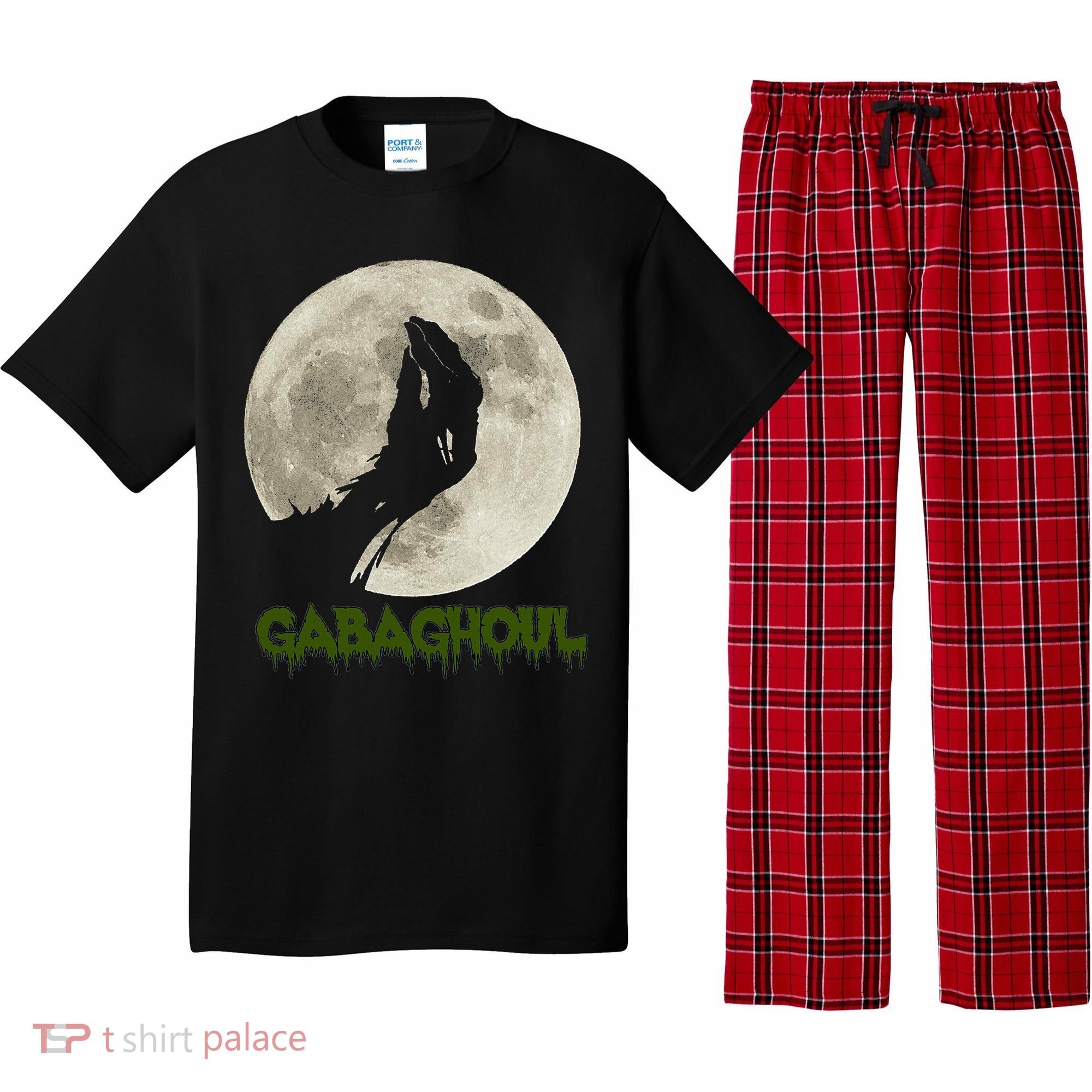 Gabaghoul Funny Hand Moon Halloween Pajama Set