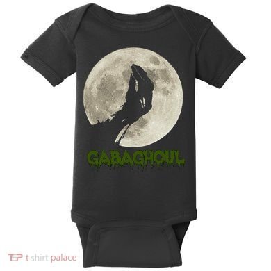 Gabaghoul Funny Hand Moon Halloween Baby Bodysuit