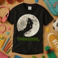 Gabaghoul Funny Hand Moon Halloween Kids T-Shirt thumb 3