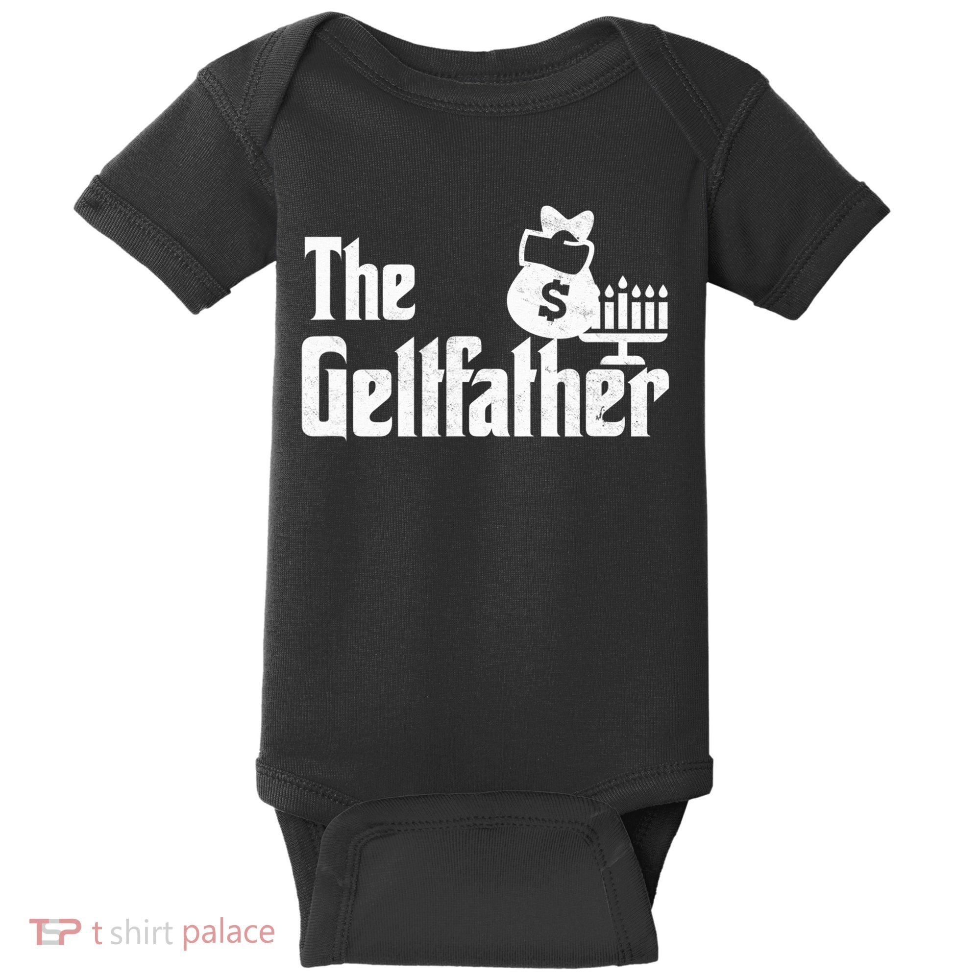 Gelt Father Hanukkah Dreidel Game Jewish Dad Baby Bodysuit