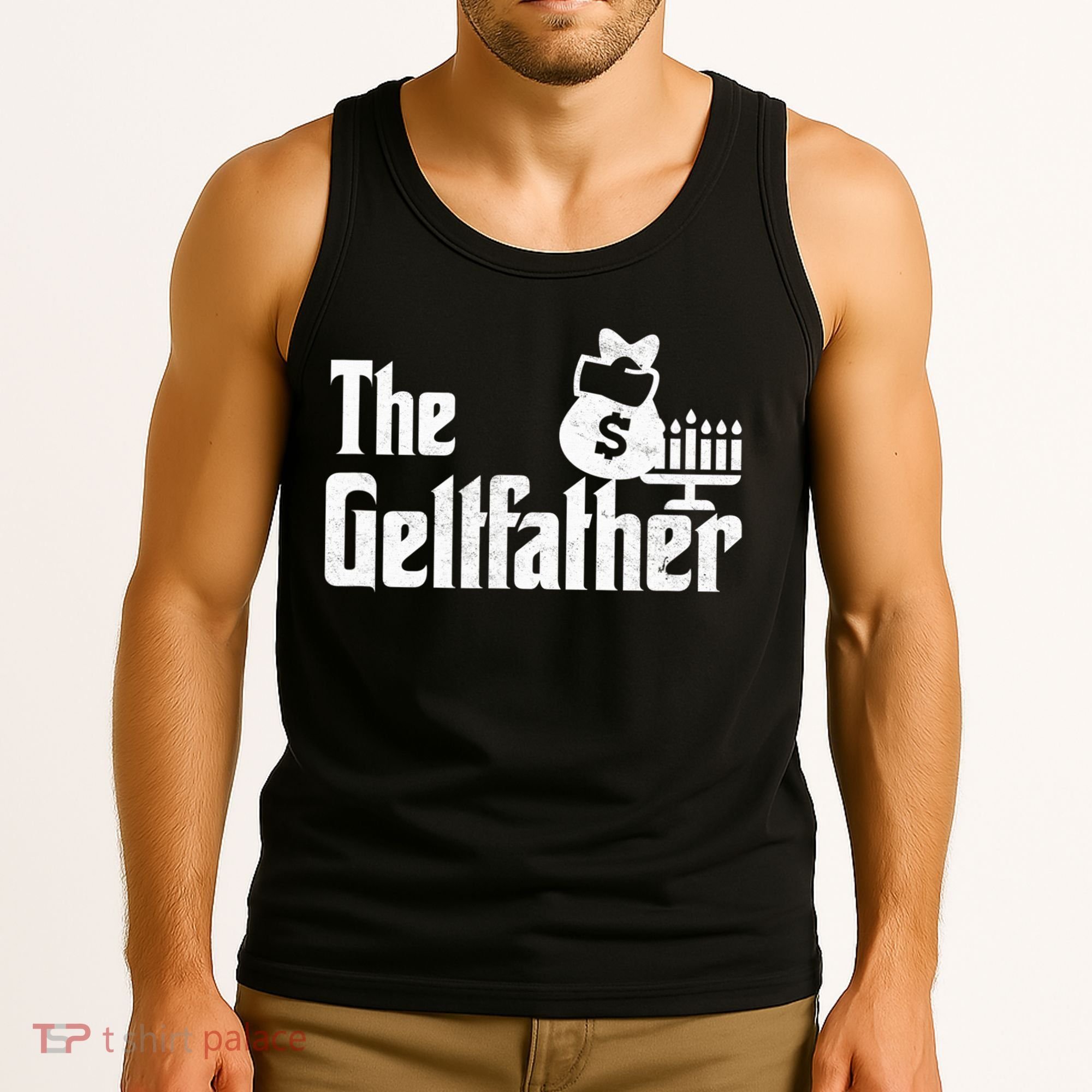 Gelt Father Hanukkah Dreidel Game Jewish Dad Tank Top