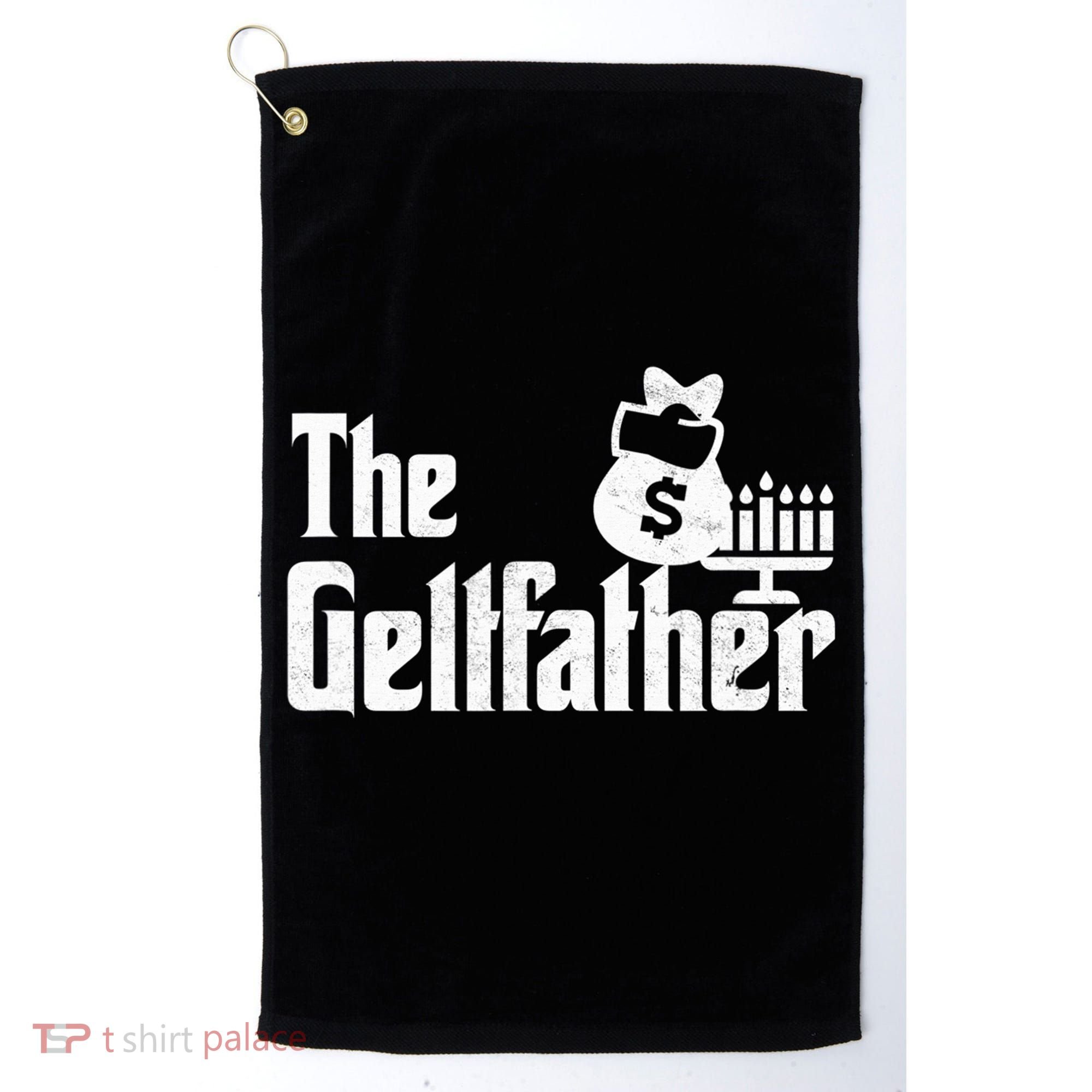 Gelt Father Hanukkah Dreidel Game Jewish Dad Golf Towel