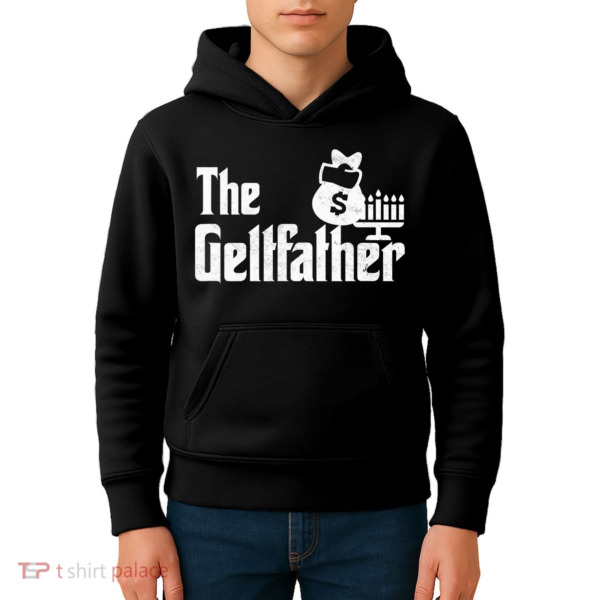Gelt Father Hanukkah Dreidel Game Jewish Dad Kids Hoodie