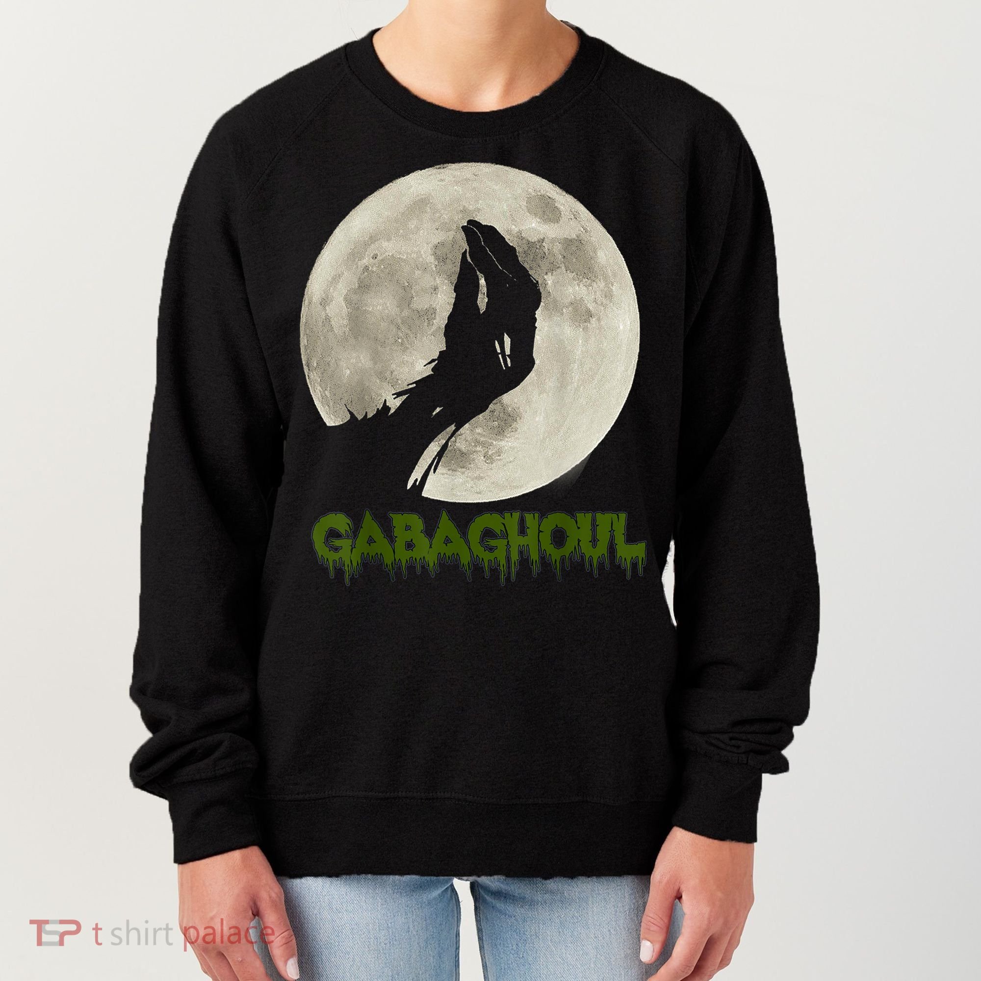 Gabaghoul Funny Hand Moon Halloween Women's Sweatshirt