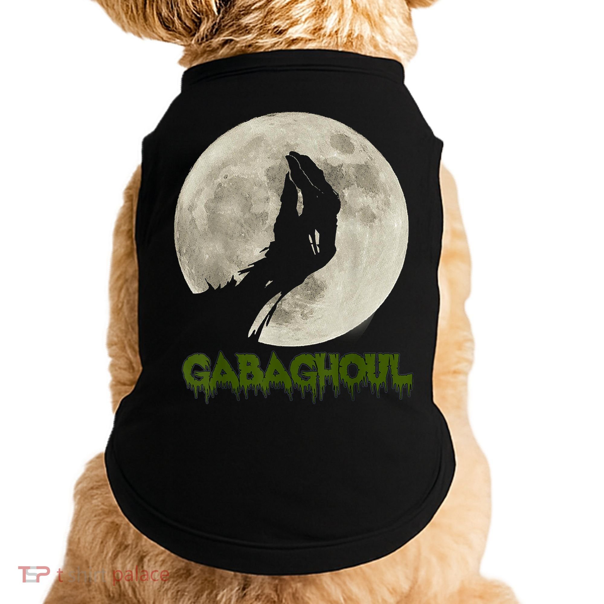 Gabaghoul Funny Hand Moon Halloween Doggie Tank