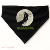 Gabaghoul Funny Hand Moon Halloween USA-Made Doggie Bandana thumb 0