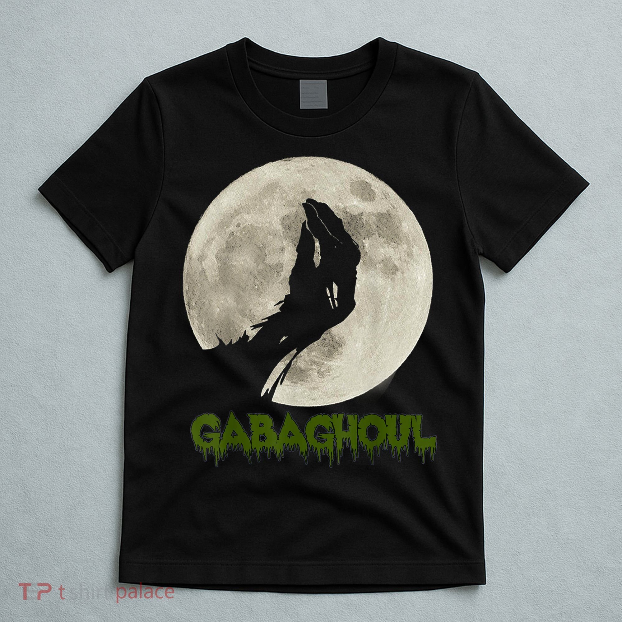 Gabaghoul Funny Hand Moon Halloween T-Shirt