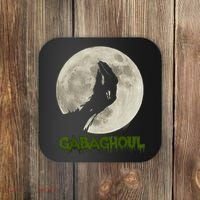 Gabaghoul Funny Hand Moon Halloween Coaster thumb 0