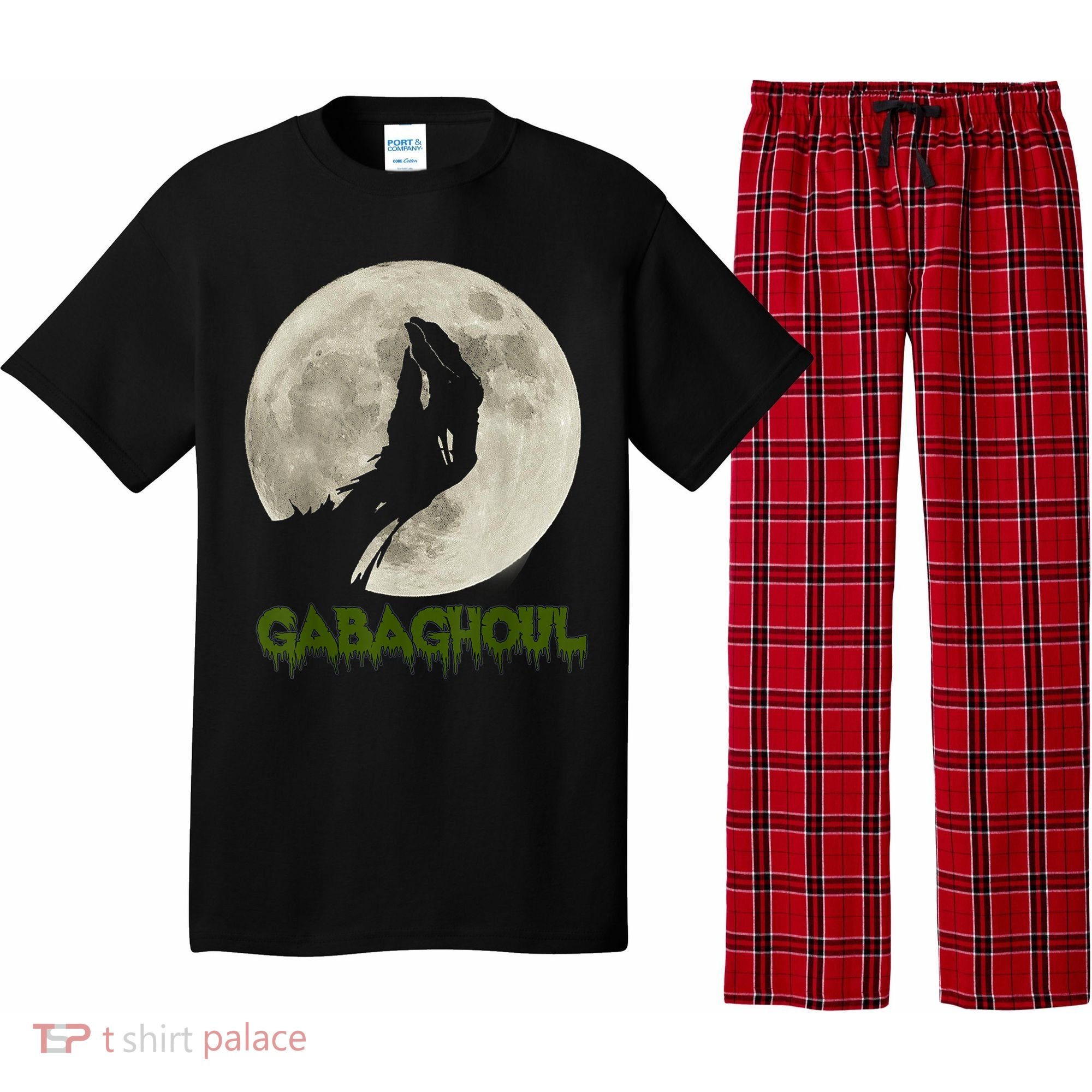 Gabaghoul Funny Hand Moon Halloween Pajama Set