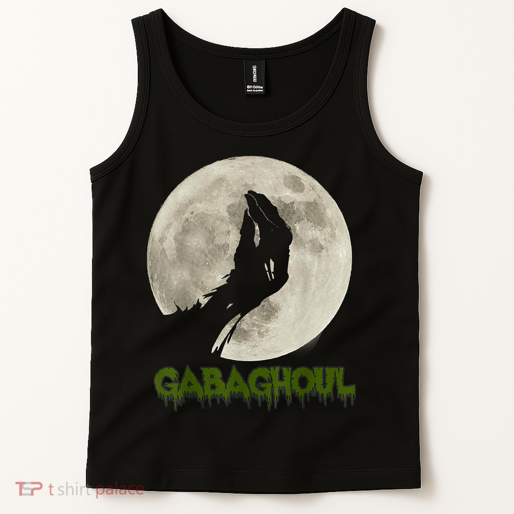 Gabaghoul Funny Hand Moon Halloween Tank Top