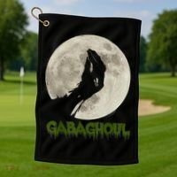 Gabaghoul Funny Hand Moon Halloween Golf Towel thumb 1