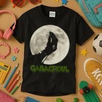 Gabaghoul Funny Hand Moon Halloween Kids T-Shirt thumb 3