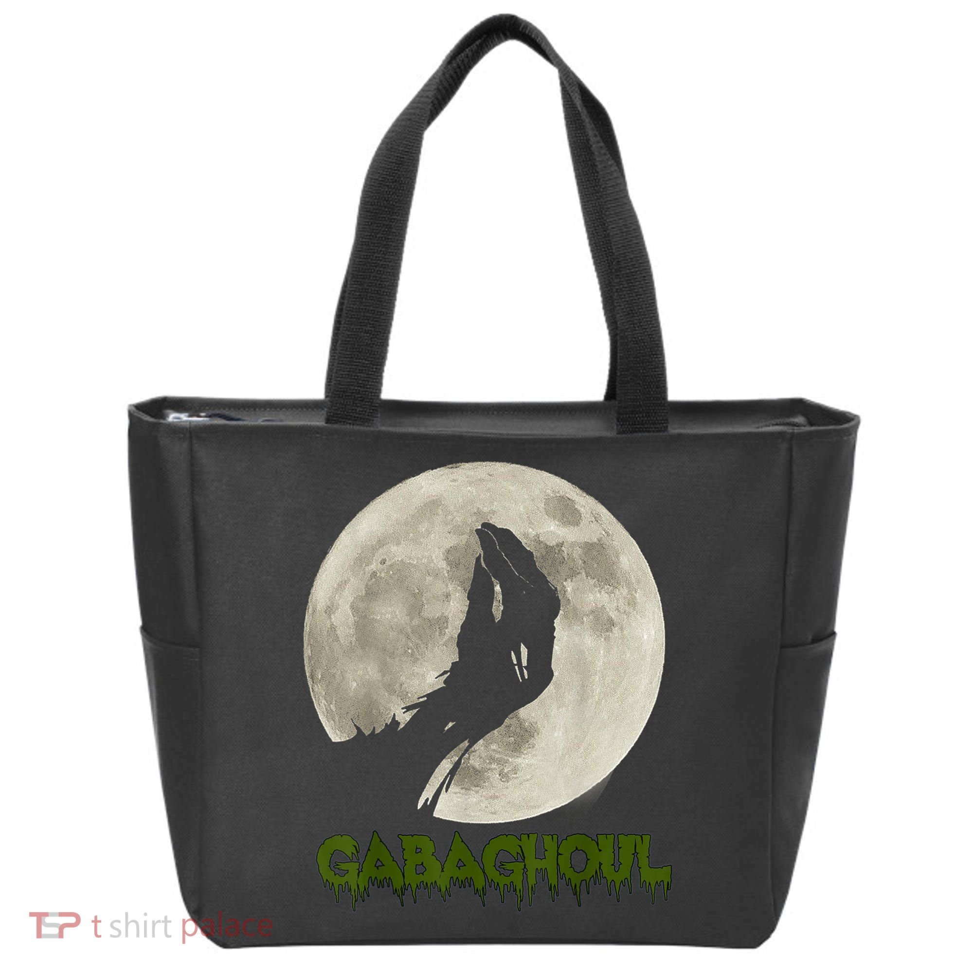 Gabaghoul Funny Hand Moon Halloween Tote Bag