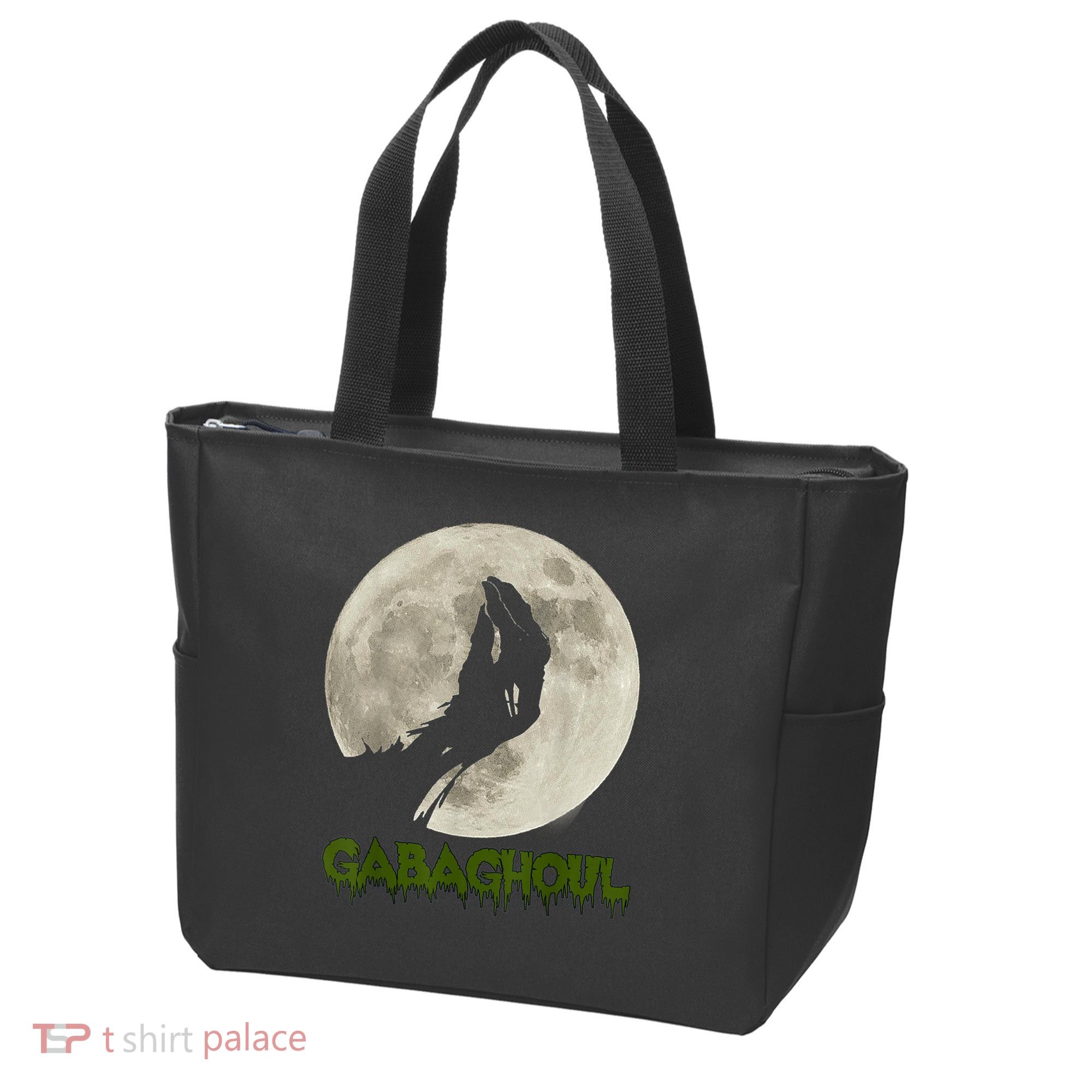 Gabaghoul Funny Hand Moon Halloween Tote Bag