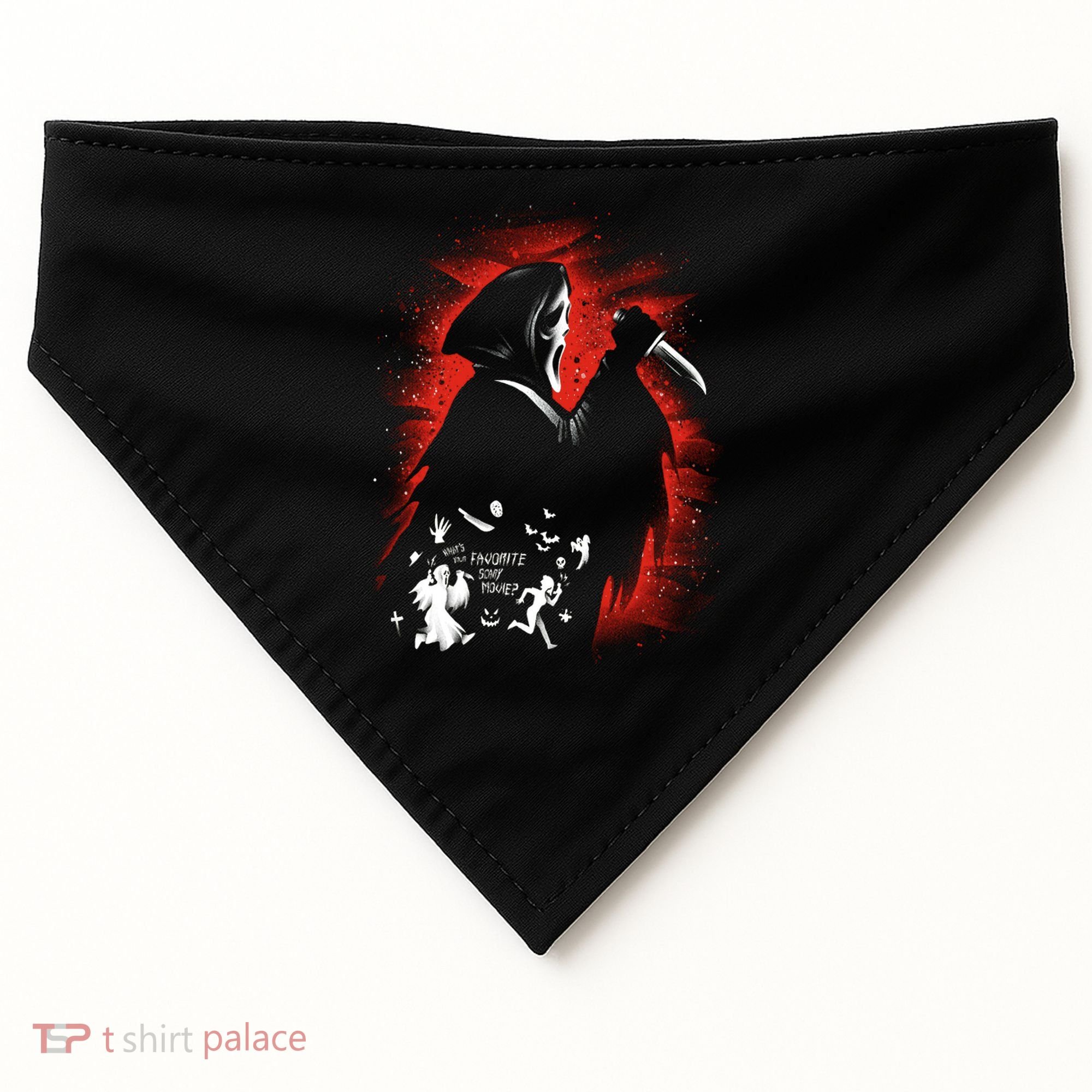 Ghost Face Halloween USA-Made Doggie Bandana