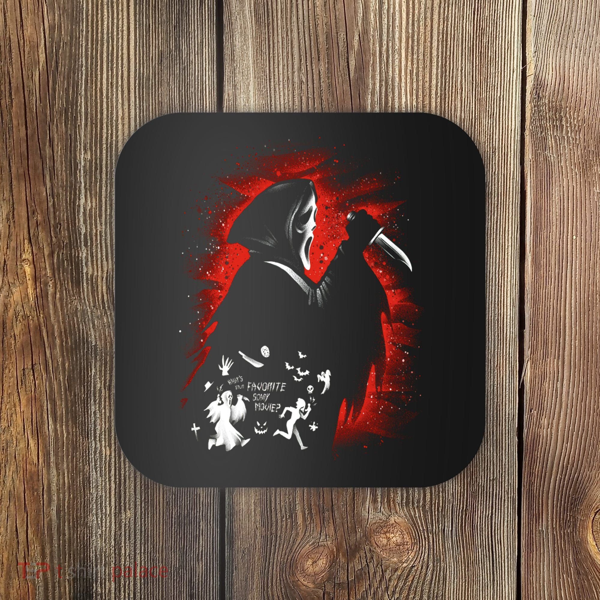 Ghost Face Halloween Coaster