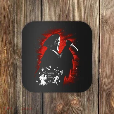 Ghost Face Halloween Coaster
