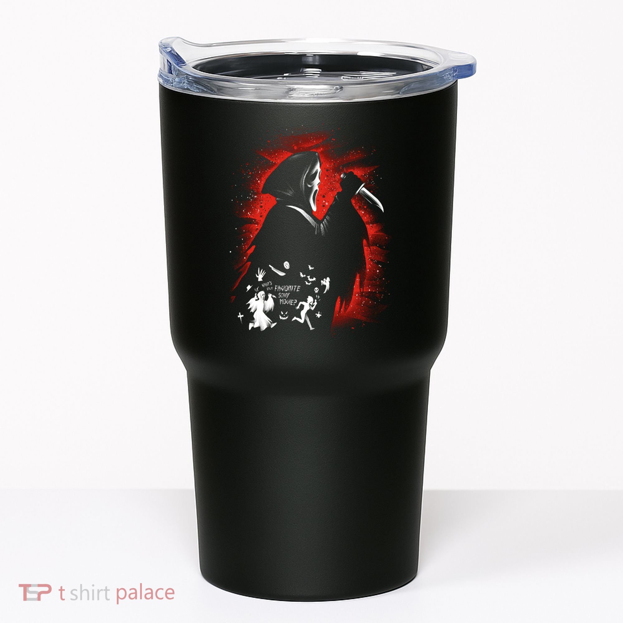 Ghost Face Halloween Tumbler