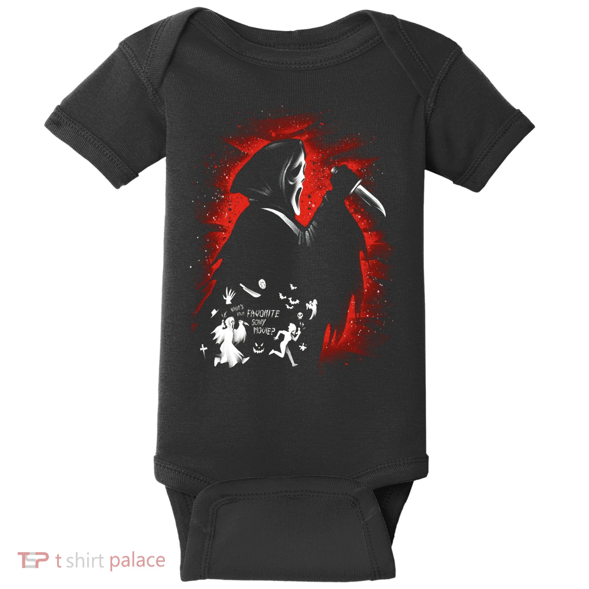 Ghost Face Halloween Baby Bodysuit